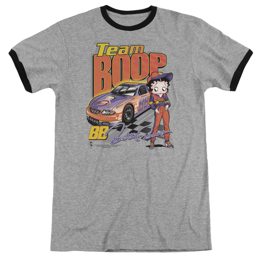 Betty Boop - Team Boop - Adult Ringer - Heather/black
