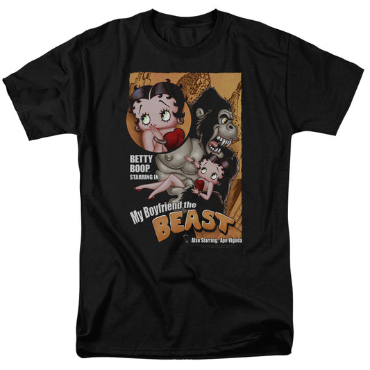 Betty Boop - Boyfriend The Beast - Short Sleeve Adult 18/1 - Black T-shirt