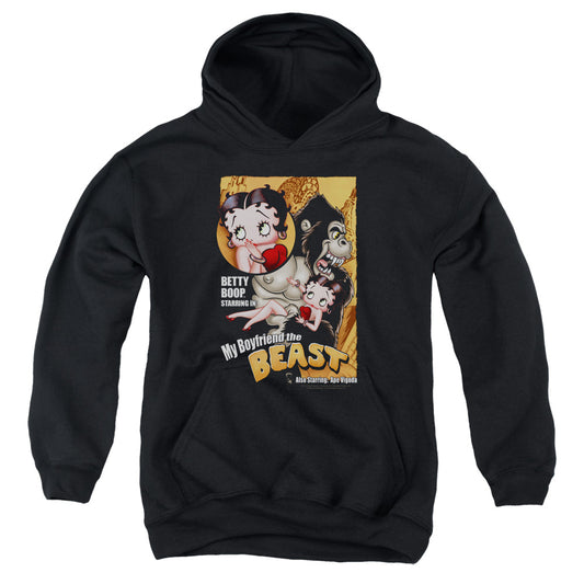 Betty Boop - Boyfriend The Beast - Youth Pull-over Hoodie - Black