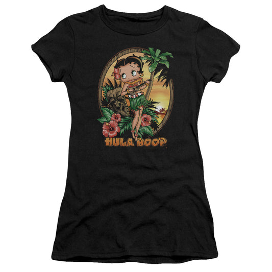 Betty Boop - Hula Boop Ii - Short Sleeve Junior Sheer - Black T-shirt