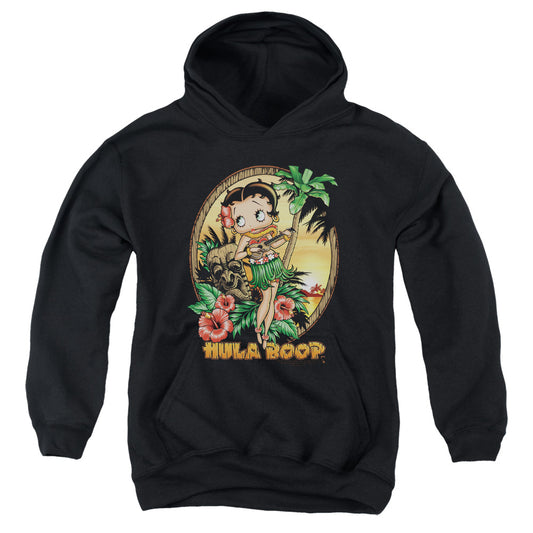 Betty Boop Hula Boop Ii-youth Pull-over Hoodie - Black