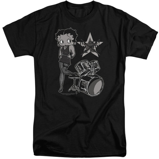 Betty Boop - With The Band - Short Sleeve Adult Tall - Black T-shirt