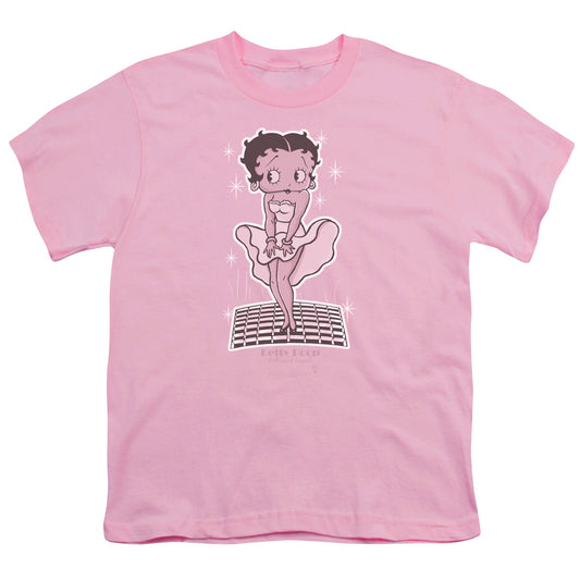 Betty Boop - Hollywood Legend - Short Sleeve Youth 18/1 - Pink T-shirt