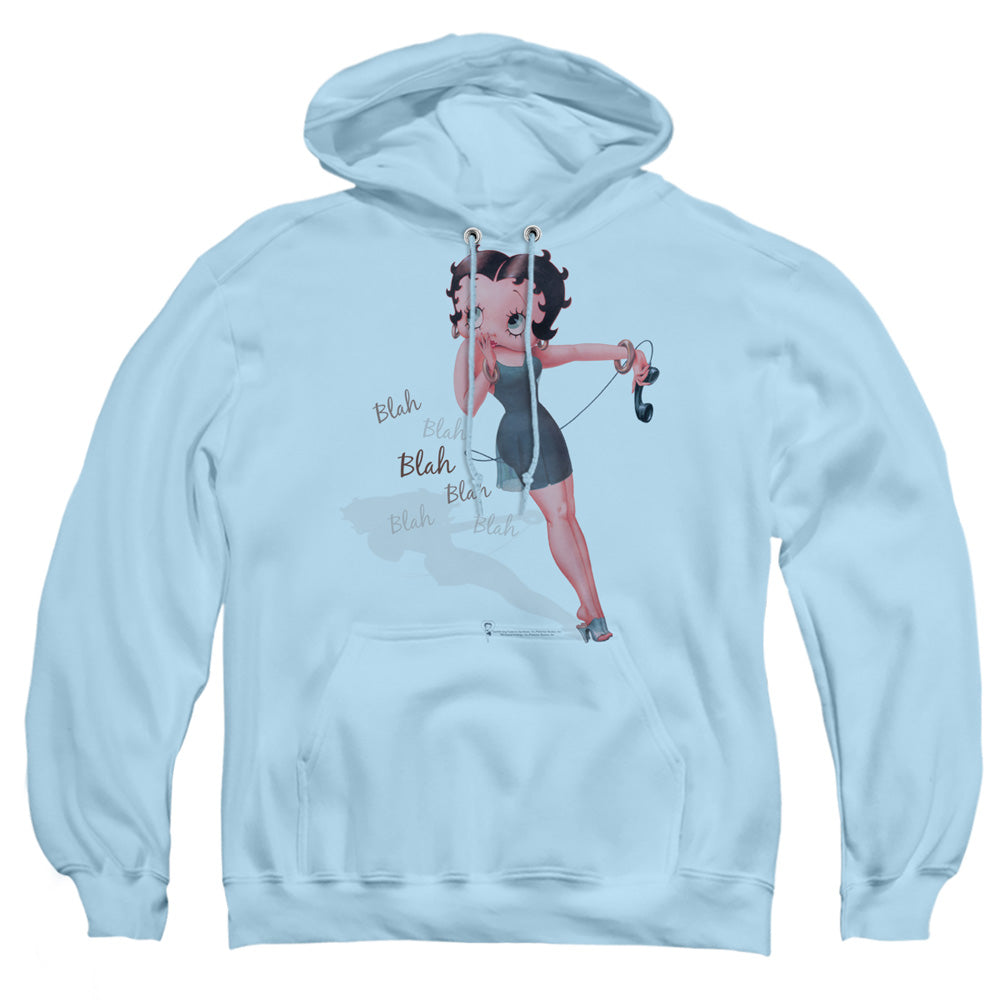 Betty Boop - Blah Blah Blah - Adult Pull-over Hoodie - Light Blue