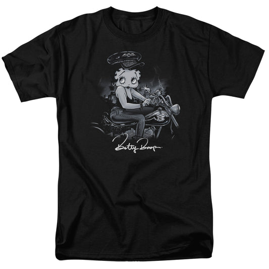 Betty Boop - Storm Rider - Short Sleeve Adult 18/1 - Black T-shirt
