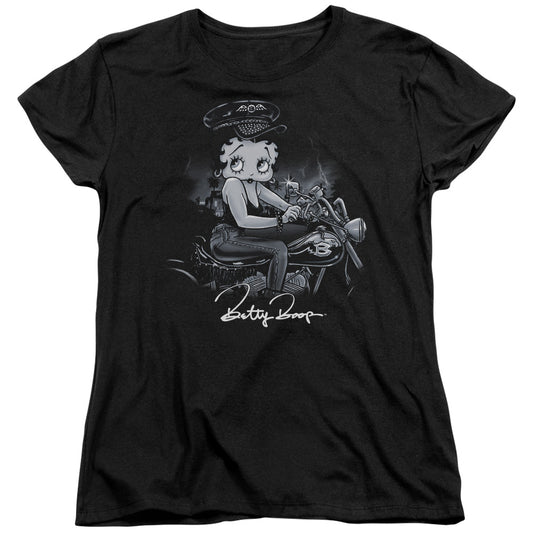 Betty Boop - Storm Rider - Short Sleeve Womens Tee - Black T-shirt