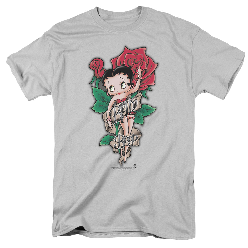 Betty Boop - Tattoo - Short Sleeve Adult 18/1 - Silver T-shirt