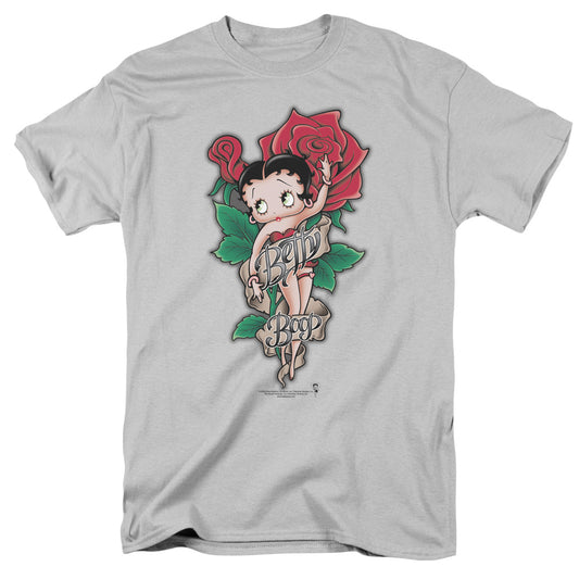 Betty Boop - Tattoo - Short Sleeve Adult 18/1 - Silver T-shirt