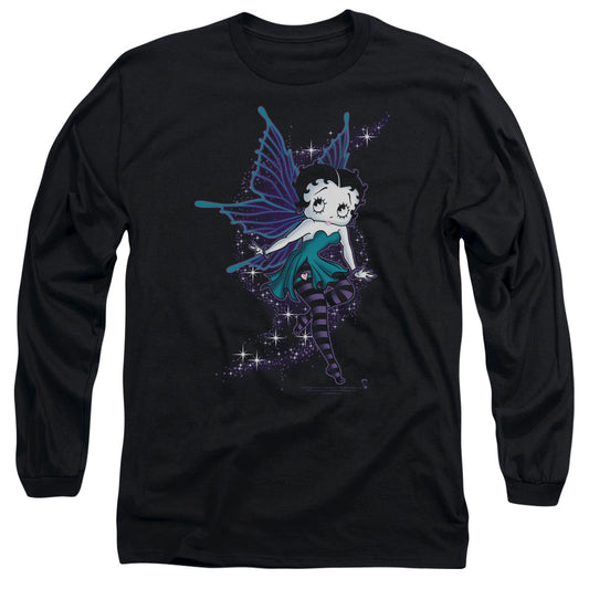 Betty Boop - Sparkle Fairy - Long Sleeve Adult 18/1 - Black T-shirt