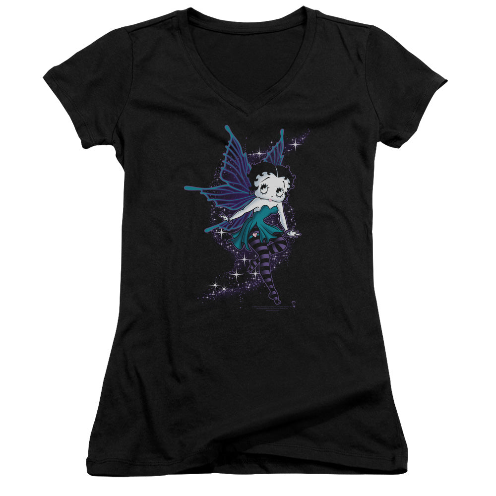 Betty Boop - Sparkle Fairy - Junior V-neck - Black