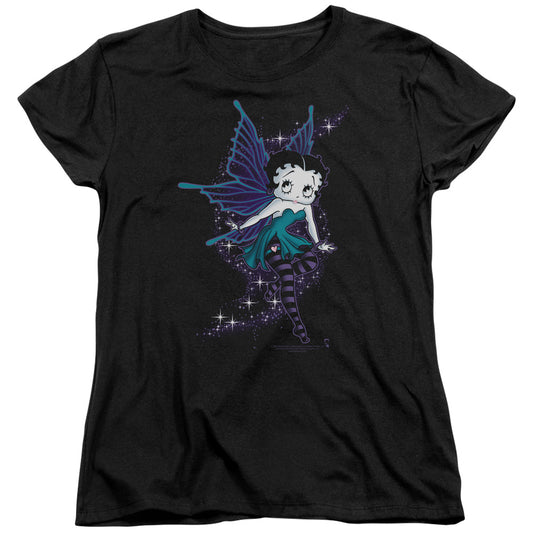 Betty Boop - Sparkle Fairy - Short Sleeve Womens Tee - Black T-shirt