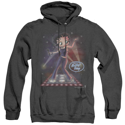 Betty Boop - Pop Star - Adult Heather Hoodie - Black