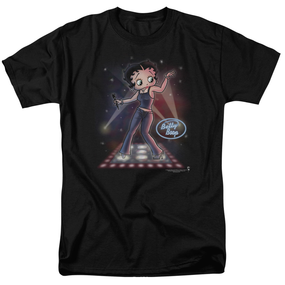 Betty Boop - Pop Star - Short Sleeve Adult 18/1 - Black T-shirt
