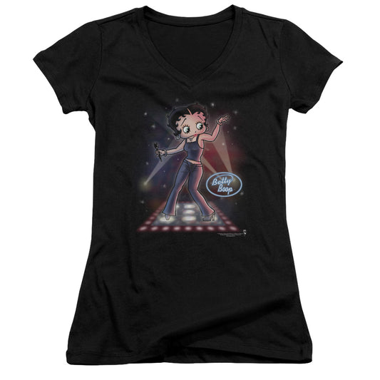 Betty Boop Pop Star - Junior V-neck - Black