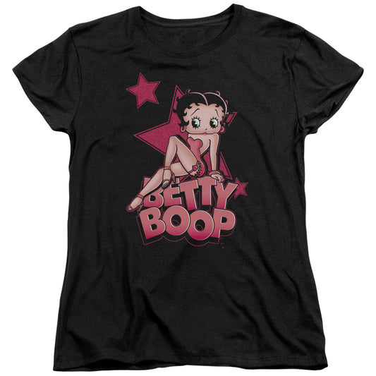 Betty Boop - Sexy Star - Short Sleeve Womens Tee - Black T-shirt