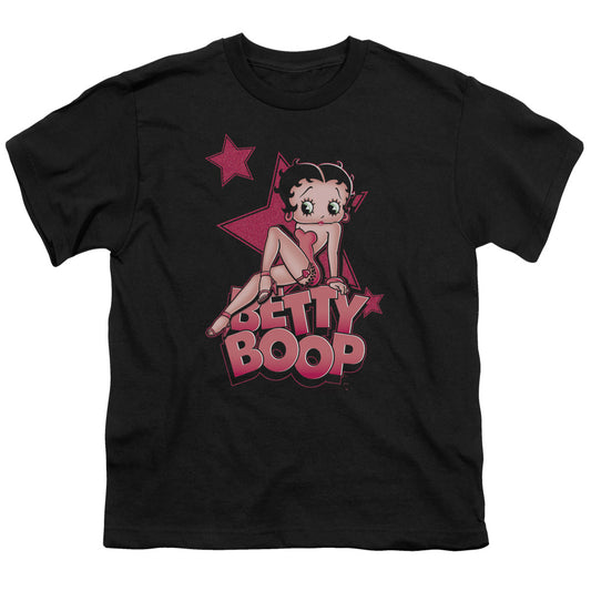 Betty Boop - Sexy Star - Short Sleeve Youth 18/1 - Black T-shirt