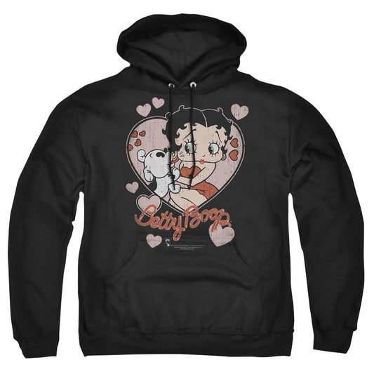 Betty Boop - Classic Kiss - Adult Pull-over Hoodie - Black