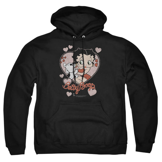 Betty Boop - Classic Kiss - Adult Pull-over Hoodie - Black