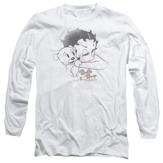 Betty Boop - Vintage Wink - Long Sleeve Adult 18/1 - White T-shirt