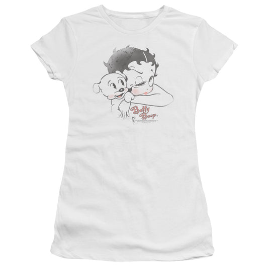 Betty Boop - Vintage Wink - Short Sleeve Junior Sheer - White T-shirt