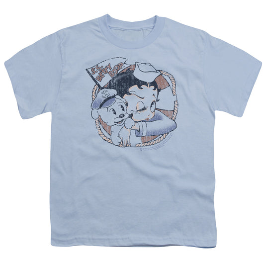 Betty Boop - S.s. Vintage - Short Sleeve Youth 18/1 - Light Blue T-shirt