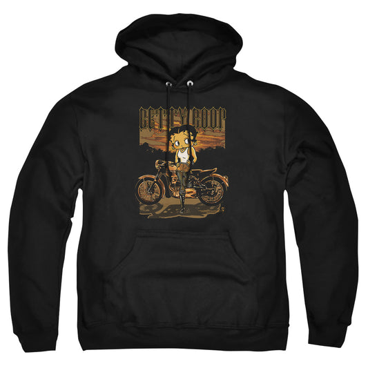 Betty Boop - Rebel Rider - Adult Pull-over Hoodie - Black