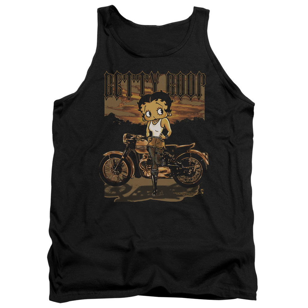 Betty Boop - Rebel Rider - Adult Tank - Black