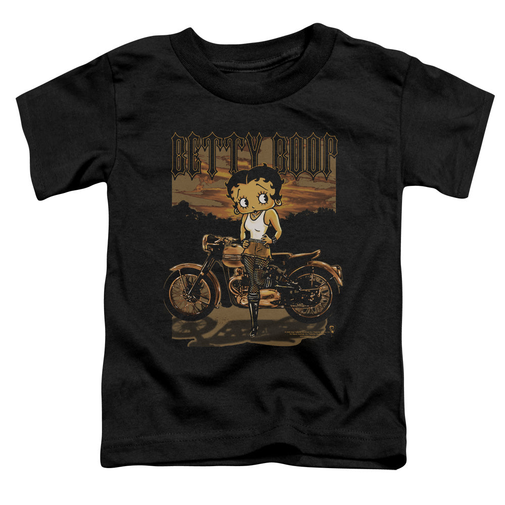 BETTY BOOP REBEL RIDER - S/S TODDLER TEE - BLACK - T-Shirt