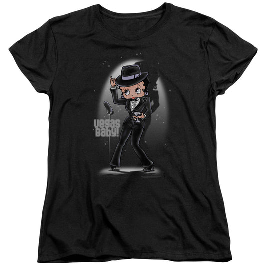 Betty Boop - Vegas Baby - Short Sleeve Womens Tee - Black T-shirt