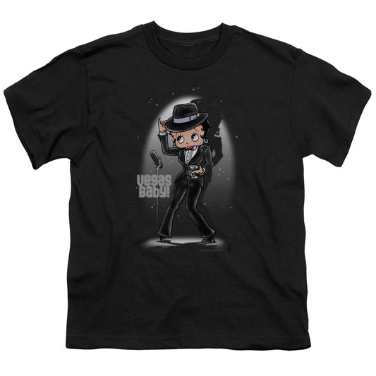 Betty Boop - Vegas Baby - Short Sleeve Youth 18/1 - Black T-shirt