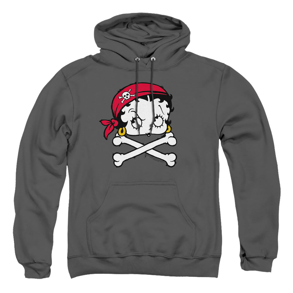 Betty Boop - Pirate - Adult Pull-over Hoodie - Charcoal