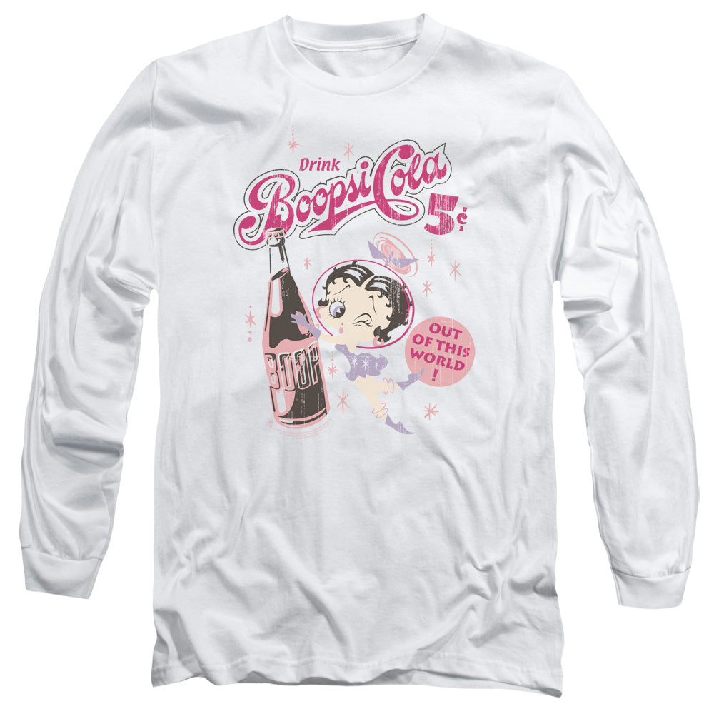Betty Boop - Boopsi Cola - Long Sleeve Adult 18/1 - White T-shirt