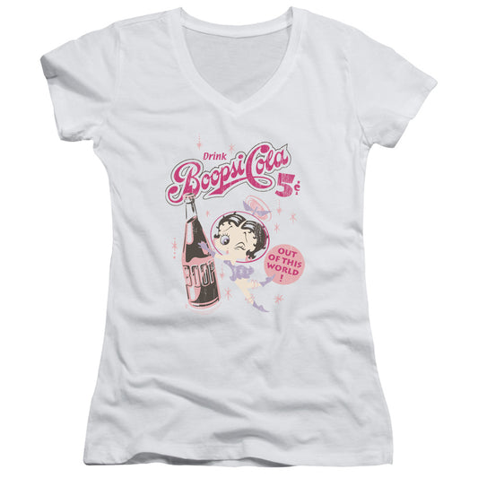 Betty Boop - Boopsi Cola - Junior V-neck - White