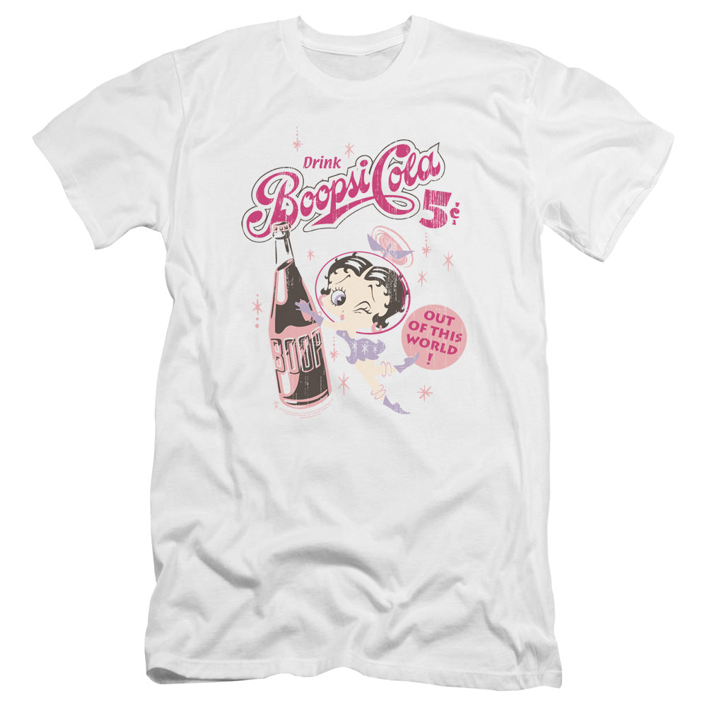 Betty Boop - Boopsi Cola-premuim Canvas Adult Slim Fit 30/1 - White