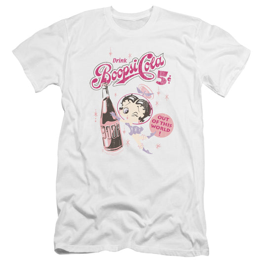 Betty Boop - Boopsi Cola-premuim Canvas Adult Slim Fit 30/1 - White