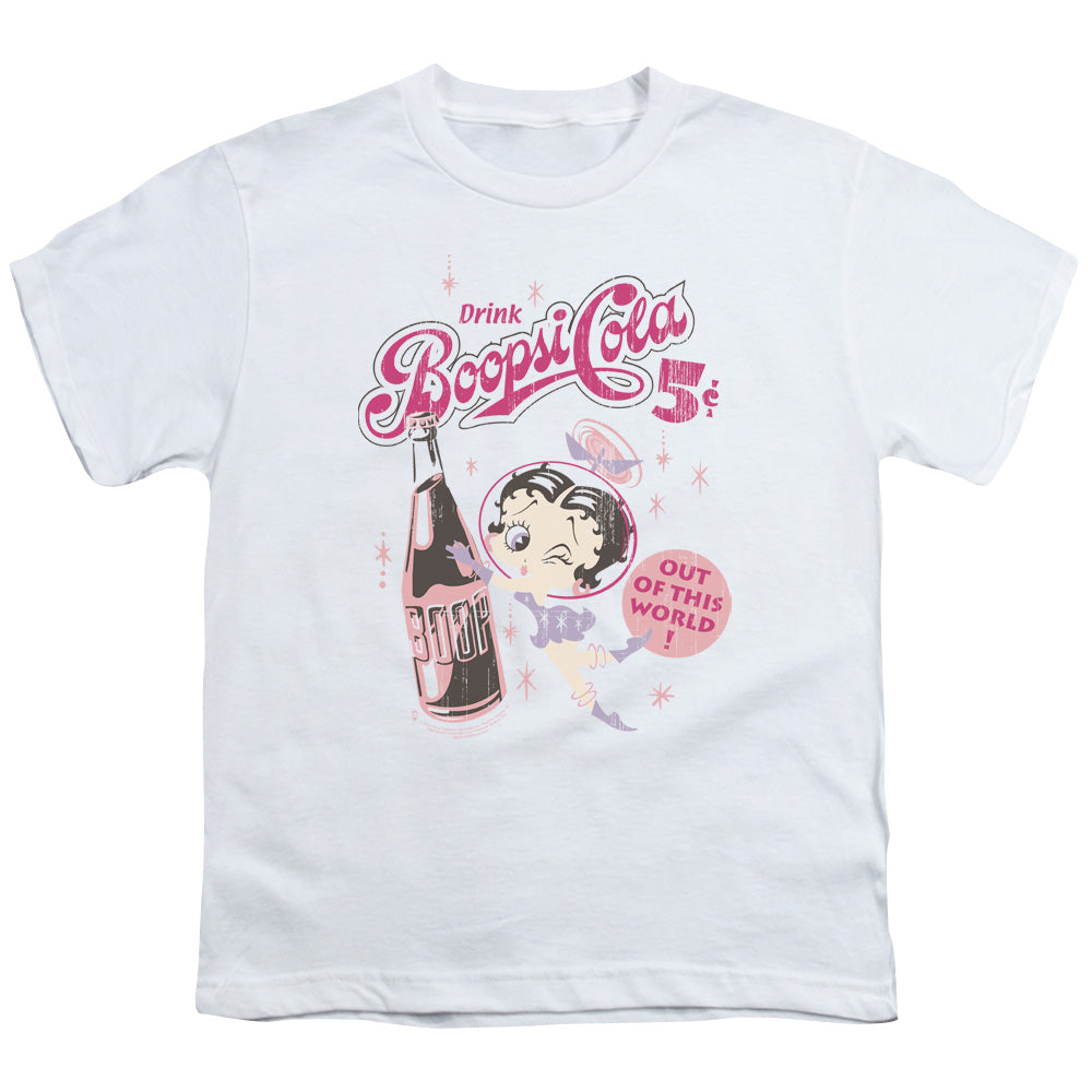 Betty Boop - Boopsi Cola - Short Sleeve Youth 18/1 - White T-shirt