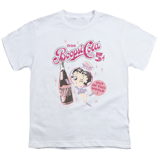 Betty Boop - Boopsi Cola - Short Sleeve Youth 18/1 - White T-shirt