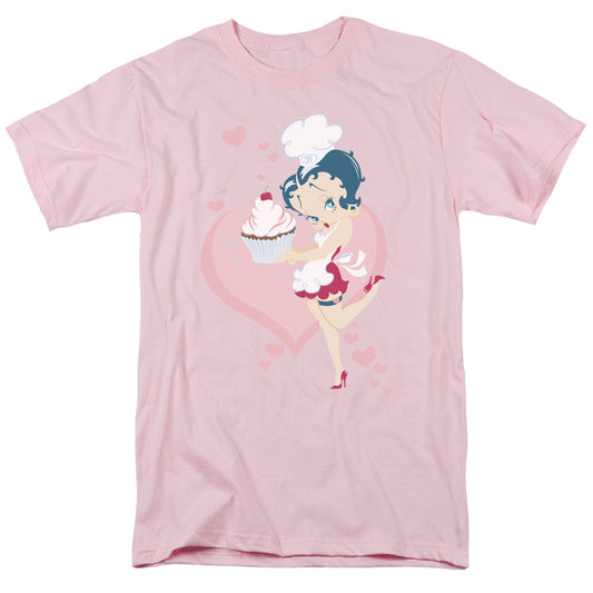 Betty Boop - Cupcake - Short Sleeve Adult 18/1 - Pink T-shirt