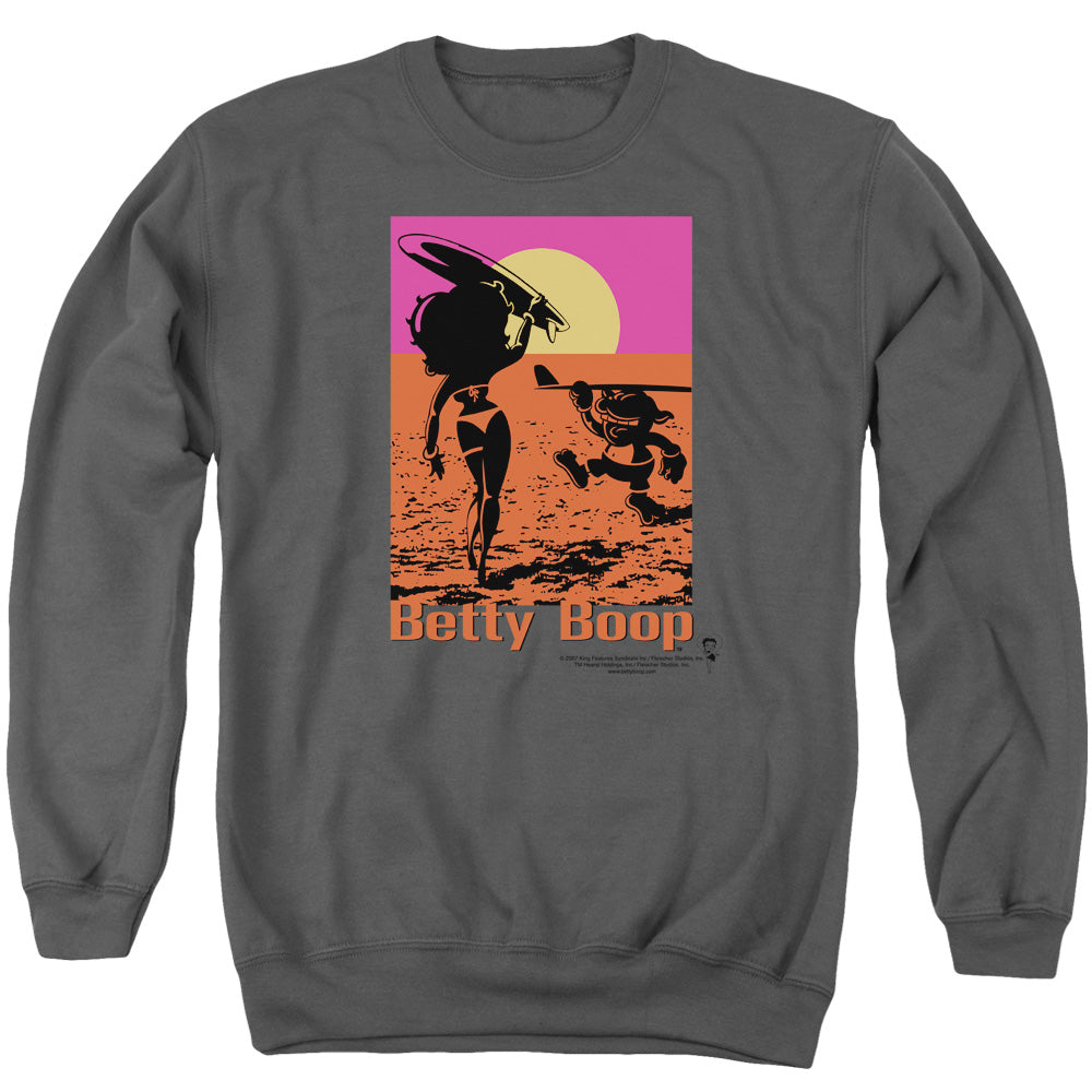 Betty Boop - Summer - Adult Crewneck Sweatshirt - Charcoal