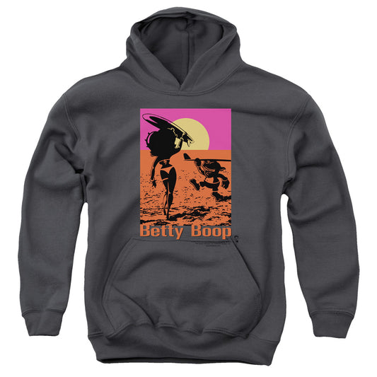 Betty Boop - Summer - Youth Pull-over Hoodie - Charcoal