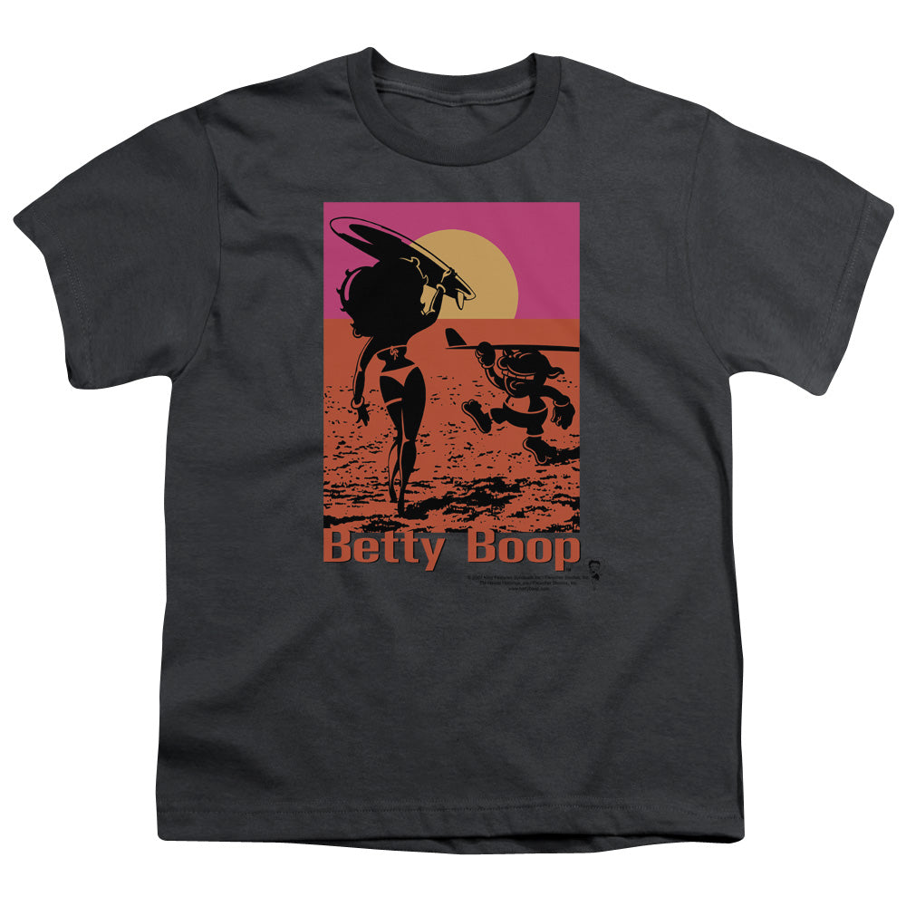 Betty Boop - Summer - Short Sleeve Youth 18/1 - Charcoal T-shirt