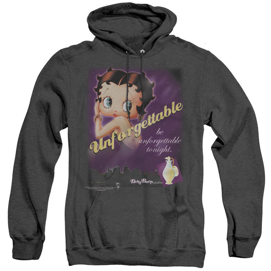 Betty Boop - Unforgettable - Adult Heather Hoodie - Black
