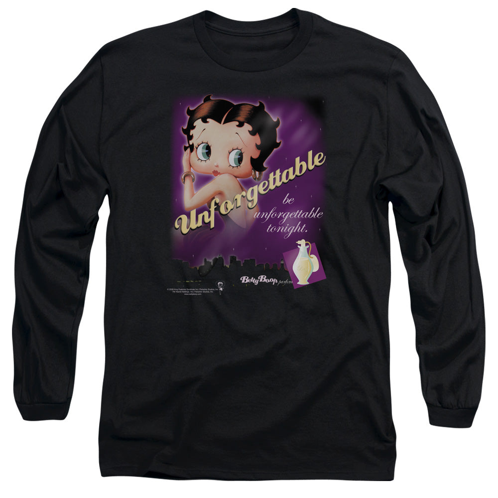 Betty Boop - Unforgettable - Long Sleeve Adult 18/1 - Black T-shirt