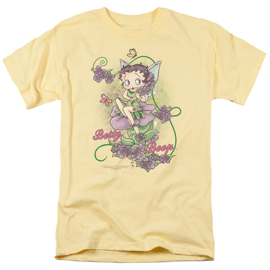 Betty Boop - Flower Vine Fairy - Short Sleeve Adult 18/1 - Banana T-shirt
