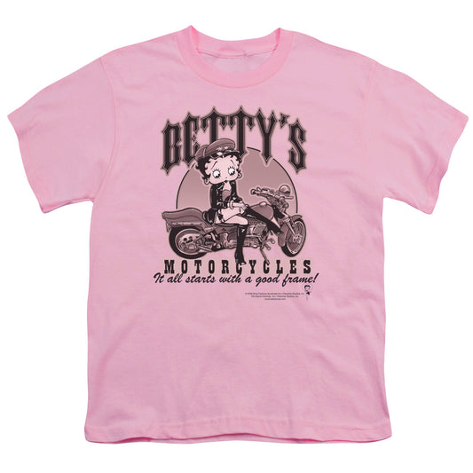 BETTY BOOP BETTYS MOTORCYCLES - S/S YOUTH 18/1 - PINK T-Shirt