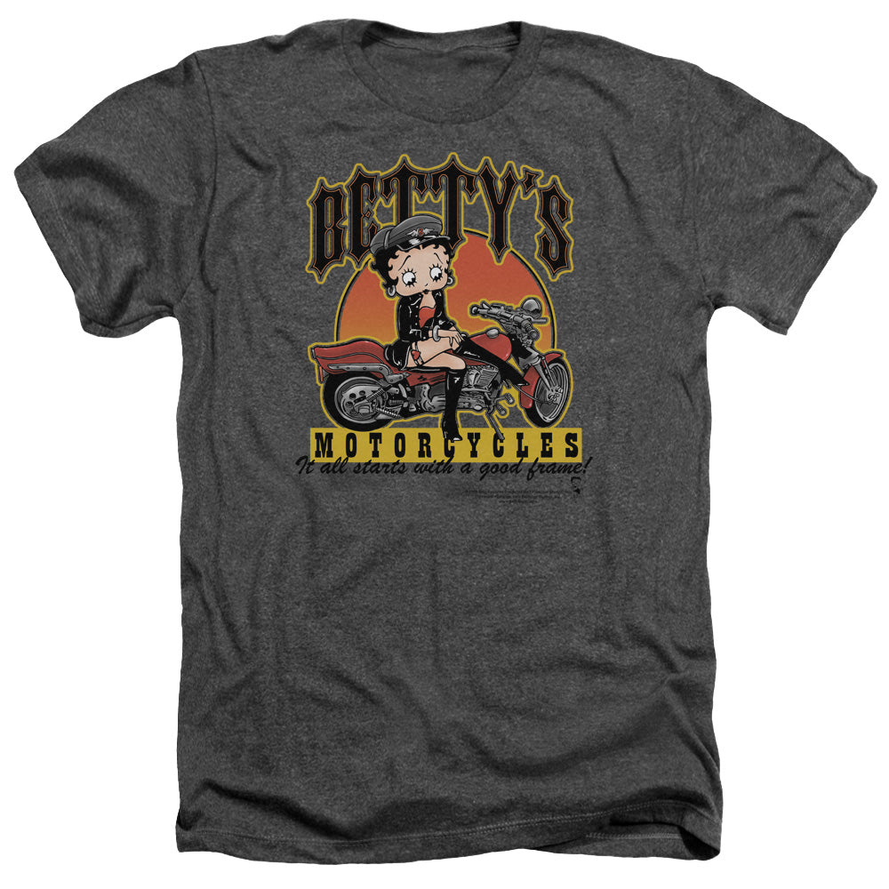 Betty Boop - Bettys Motorcycles - Adult Heather - Charcoal