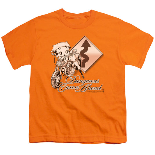 BETTY BOOP DANGEROUS CURVES - S/S YOUTH 18/1 - ORANGE T-Shirt