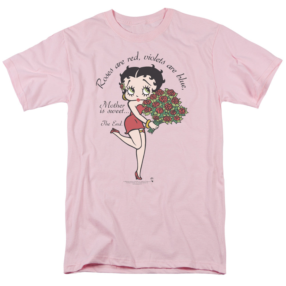Betty Boop - Mother Is Sweet - Short Sleeve Adult 18/1 - Pink T-shirt