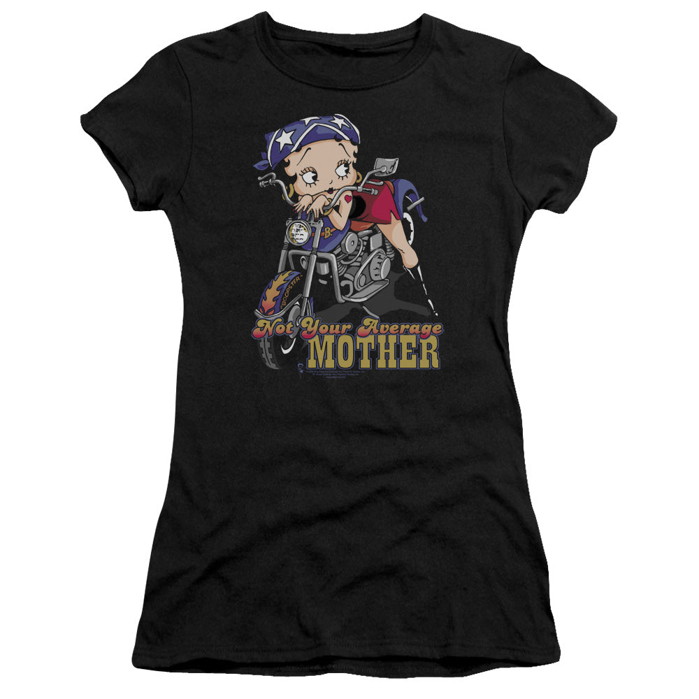 Betty Boop - Not Your Average Mother - Short Sleeve Junior Sheer - Black T-shirt