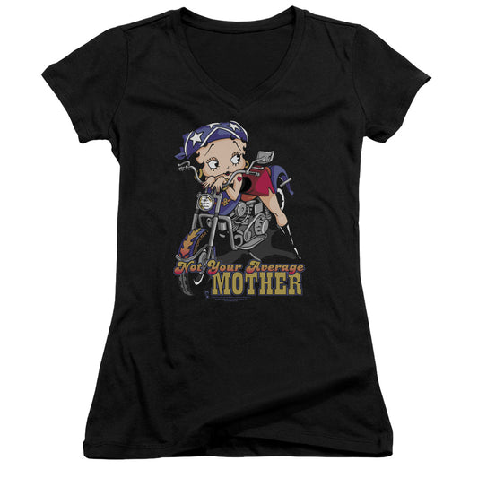 Betty Boop - Not Your Average Mother - Junior V-neck - Black